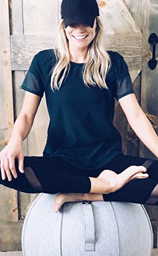 Vivora Luno - Sitting Ball Chair for Office, Dorm, and Home, Lightweight Self-Standing Ergonomic Posture Activating Exercise Ball Solution with Handle & Cover, Classroom & Yoga