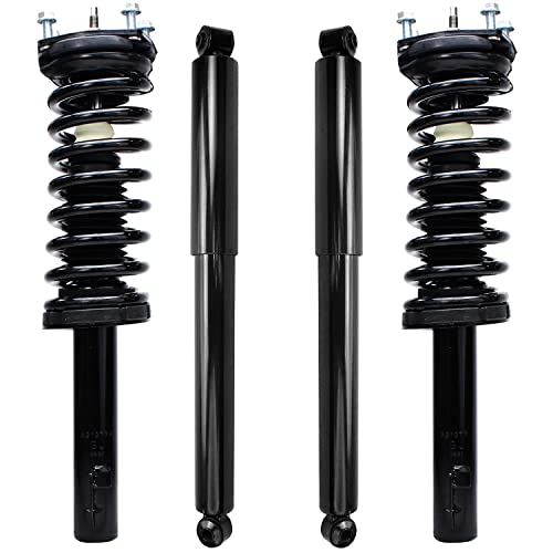 Image of Detroit Axle - Front Struts Kit for 05-10 Jeep Grand Cherokee Commander, Struts & Coil Spring Rear Shock Absorber Wheel Lug Nuts 2005 2006 2007 2008 2009 2010 Replacement Suspension