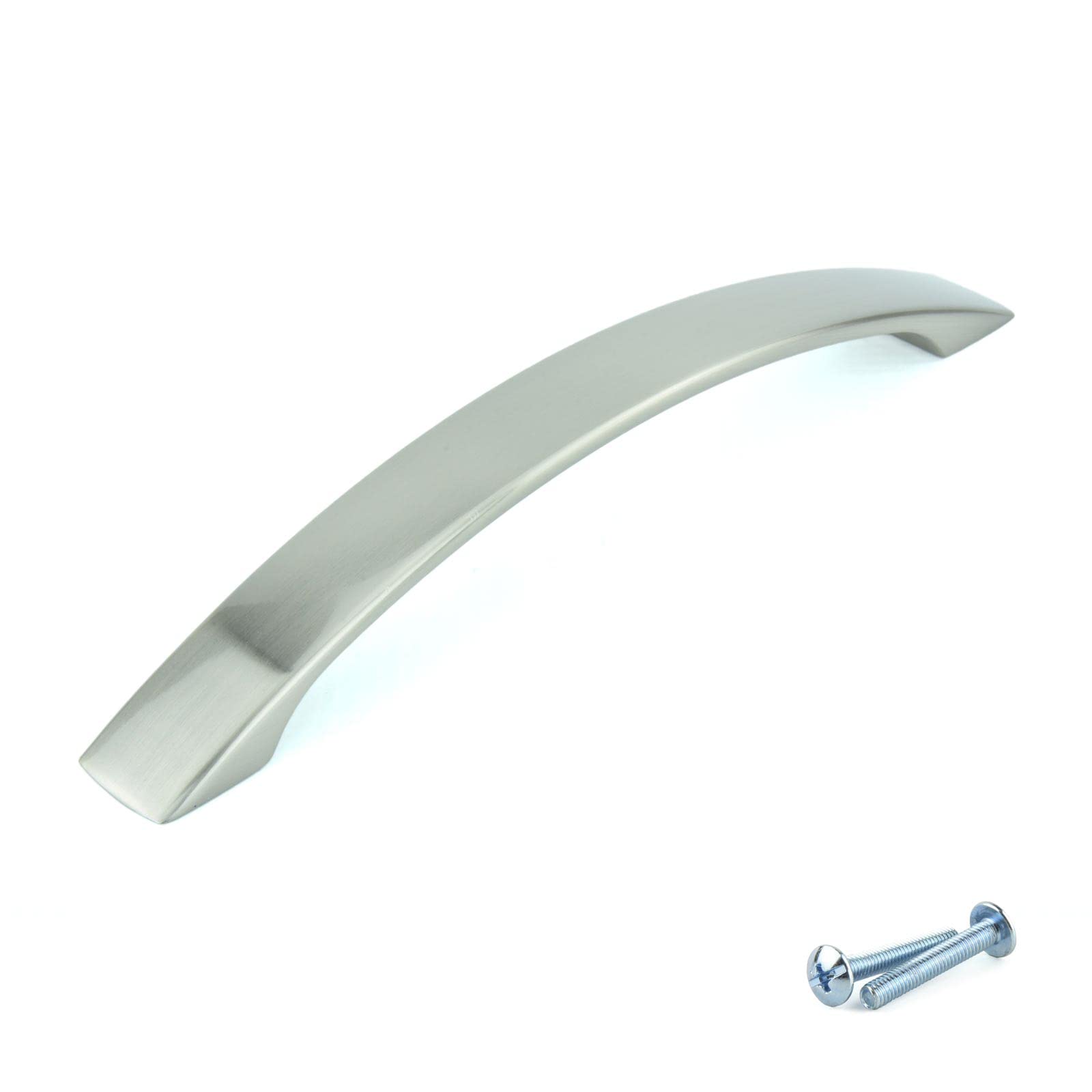 M4TEC Bow Pull Handle for Kitchen Cabinets, Cupboards, Drawers, and Bedroom Furniture – Stainless Steel Kitchen Cupboard Handles, Door and Wardrobe Handles- L7 Series: 128 mm