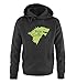 Just Style It - Winter is Coming - Style2 - Game of Thrones - Herren Hoodie - Schwarz/Grün Gr. 3XL