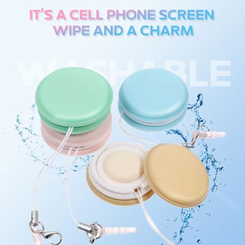 AIIONP Macaron Phone Screen Cleaning, Macaron Mobile Phone Screen Wipe, Macaron Mobile Phone Screen Cleaning Ball, Screen Lens and Eyeglass Wipe Cleaner Tool (8 PCS) - Thumbnail 3