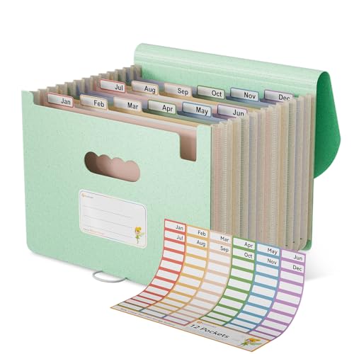 Trieur 12 compartiments A4 extensible sans BPA pour vos papiers