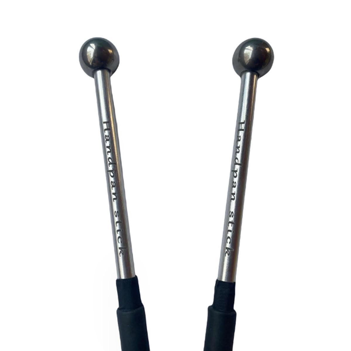 1 Paar Zungentrommelschlägel, Metall-Stahlkopf-Trommelsticks mit Gummigriff, ätherischer Drumstick, Percussion-Sticks, Hammer für Glockenspiel, Xylophon, Glockenspiel, Holzblock und Glocken,