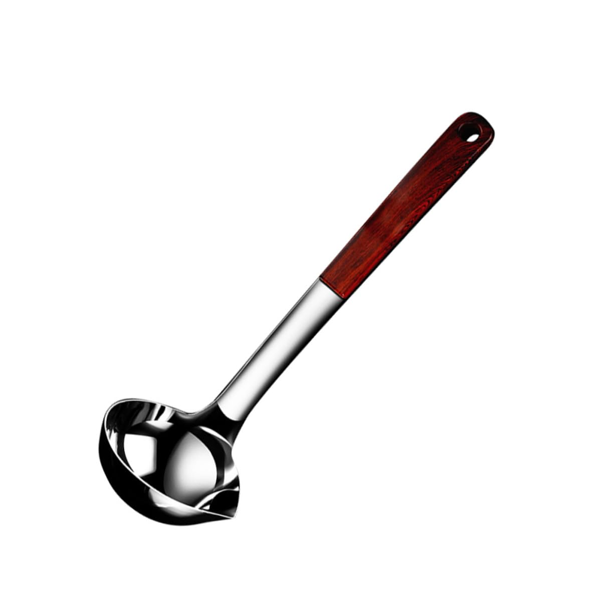 TIDTALEO Stainless Steel Grease Spoon Healthy Eating Tools Soup Ladle with Strainer, 12x3.74 Inches, 1 Piece