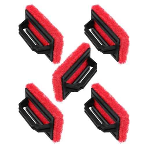 Cabilock 5 Pièces Tampon de Nettoyage Élimine Les Résidus avec Poignée Rouge pour Sérigraphie en PP et Tampon Abrasif et Réduit Le Glissement pour Projets de Sérigraphie