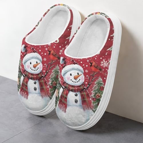 House Slippers for Woman Warm Flannel Thick Sole Slippers 5-114