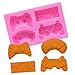 witgift 4 Stück Gamepad Silikon Fondant Kuchen Formen 3D Game Schokolade Silikonformen DIY Videospielkontroller Silikon Seifenform Kuchenform Backformen Set (Gaming)