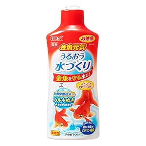 ジェックス 金魚元気 うるおう水づくり500mL カルキぬき 計量キャップ付き 粘膜保護成分入り