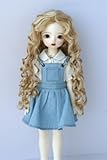 1/6 YOSD Wigs JD073 6-7inch 16-18cm Middel French Curls Synthetic Mohair BJD Doll Hair (Royal Blond SM476)