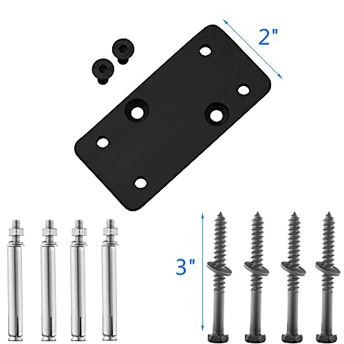 Senmit Cable Railing Post - Stainless Steel Square Fence Post For Deck Cable Railing System (36" Level-Drilled-4 Pack, Black) #TOP1