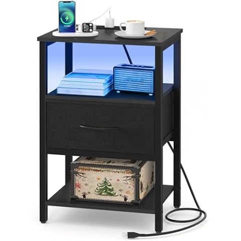 Yoobure LED Nightstand with Storage Cover