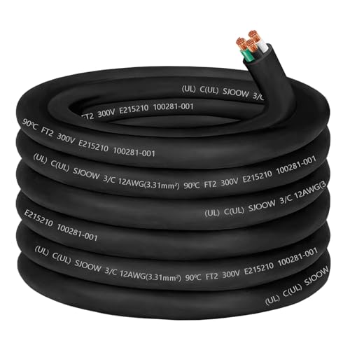 CLLOMAGY 50ft 12/3 SJOOW Portable Power Cable