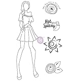 Prima Marketing JN912987 Julie Nutting Mixed Media Cling Rubber Stamp-Elena