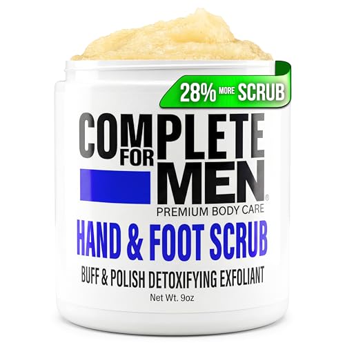 COMPLETE FOR MEN - Hand and Foot Scrub: Exfoliating Feet, Hand Exfoliant, Sugar Scrub for Dry Skin,...