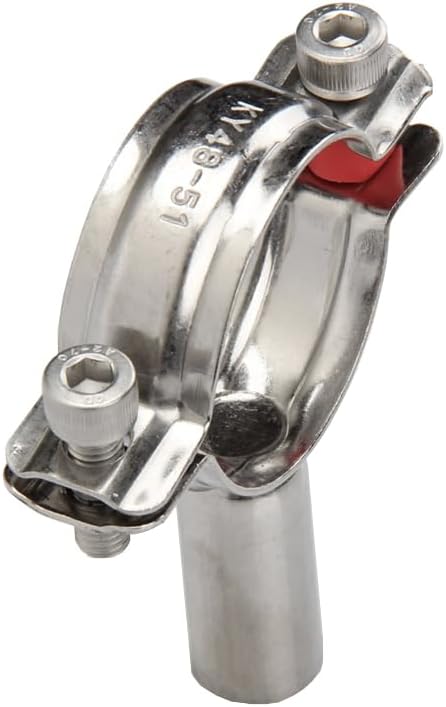 Fit 19-159mm OD Pipe Clamp Fixed Support Bracket Hanger 201 304 316 Stainless Steel for Tube Homebrew(102-108 L45,SS201 (201-bolt))