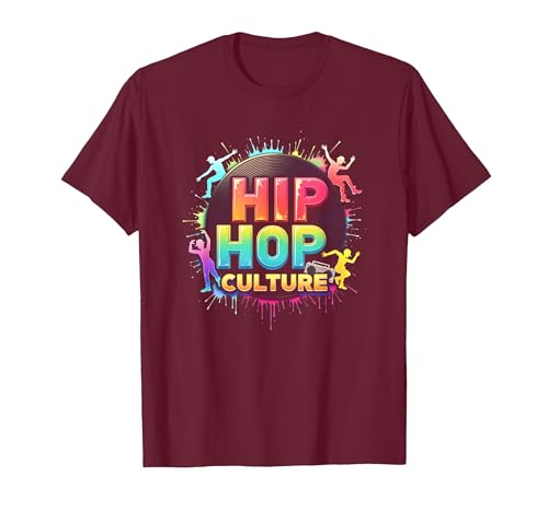 Photo de Hip Hop Culture Vibrant Urban Beat pour Les Hommes Amateurs de Musique T-Shirt, Homme, Marron, XL