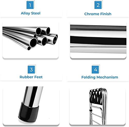 USTECH-Luggage-Rack-Patented-2-Tier-X-Shape-Folding-Heavy-Duty-Luggage-Stand-for-Suitcases-with-Nylon-Straps-and-Rubber-Feet-for-Added-Stability-Luggage-Rack-for-Guests-Guest-Room-Bedroom