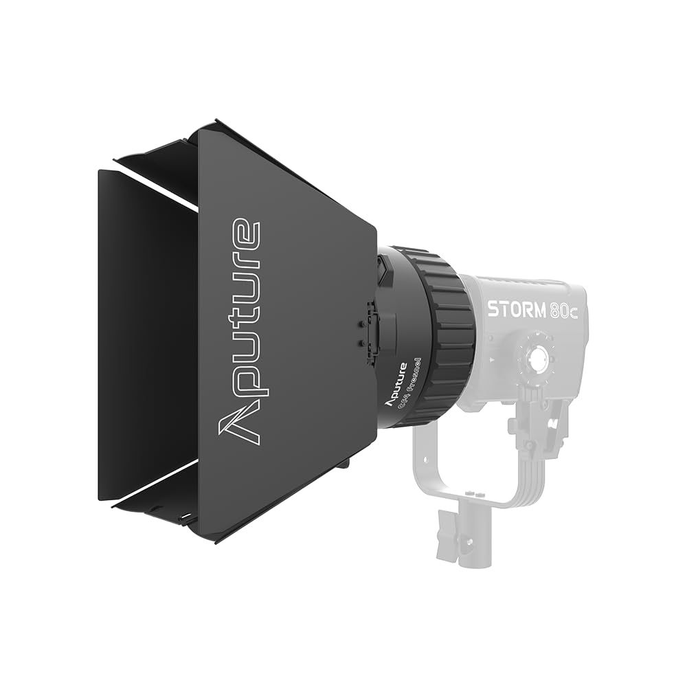 Aputure CF4 Porte Barn - Attacco per controllo della luce a 8 ali per CF4 Fresnel, progettazione del fascio di luce e controllo della luce diffusa, compatibile con scrim standard da 5"