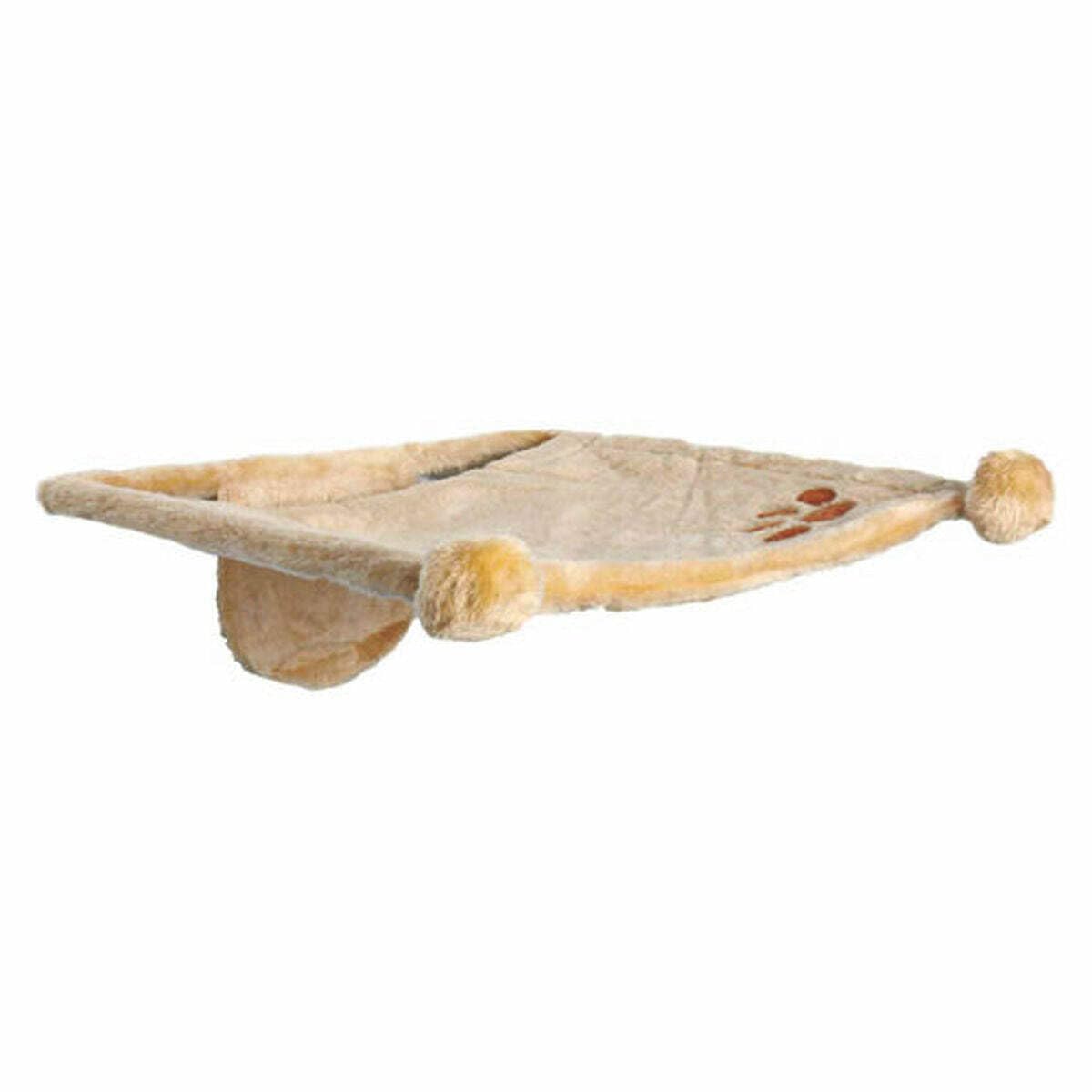 Trixie 43511 Pluszowe siedzisko hamakowe do mocowania na ścianie, 42 × 41 cm, beżowe