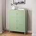 Produktbild skølm Metallkommode Atriona, Wohnzimmerschrank mit 3 Fächern mintgrün, Sideboard, Mehrzweckschrank Stahl 3x2, 113x80x38 cm