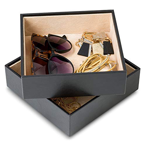 image for Glenor Co Jewelry Organizer Tray - Set of 2 - Stackable Empty 2 Inch D