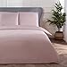 Produktbild Sleepdown Bettbezug-Set mit Kissenbezug, Mikrofaser, einfarbig, pflegeleicht, weich, warm und gemütlich, 135 cm x 200 cm + 1 x 80 cm  Blush Pink