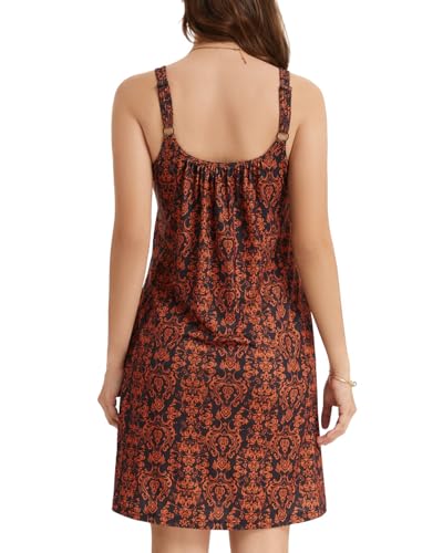Image of ANYFITTING Built in Bra Summer Dresses for Women 2025 Casual Short Dress with Pockets Mini Floral Sundresses
