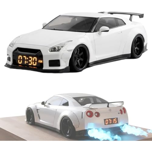 2026 New Car Alarm Clock-Realistic Light Effects Sports Muscle Car Alarm Clock with Crystal Clear 3-in-1 Digital Led Display Screen Sports Car Ornament Interior Decoration and Car Enthusiasts