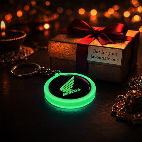 Image of Mi Glow Store Glow in Dark Keychain for Bike Men | Gift for Man | Bike Accessories | Charges in Light Glows in Dark | Key chain for Bike
