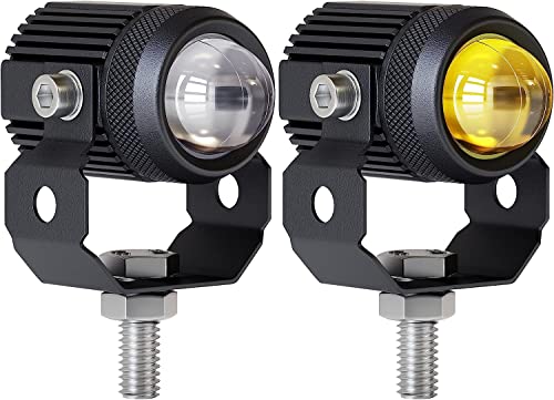 Original Imported Heavy-Duty Mini Driving Fog Led Light Dc Power 12V-24V with Cooling Fan, 50,000+ Hours Lifespan, Automatic Heat Dissipation, Black(P