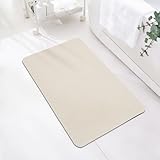 FRESHMINT Textured Rubber Bath Mat Beige 32 * 20 Quick Dry Bathroom Mat Non-Slip Bath Rugs Thin Washable Shower Floor Mats with Super Water Absorbent Layer & Rubber Backing