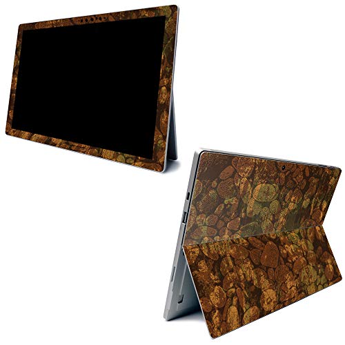 Image of MightySkins Carbon Fiber Skin for Microsoft Surface Pro 7 - River Stones | Textured Carbon Fiber Finish | Easy to Apply, Remove, and Change Styles | Made in The USA