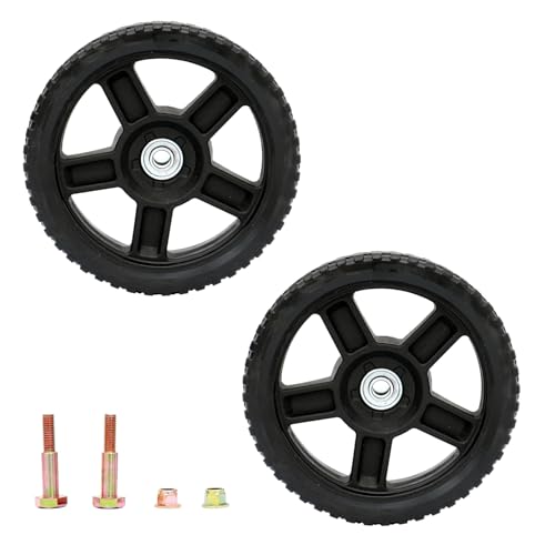 UCUT Rasenmäher-Räder, 30,5 cm, Rad-Set mit Schrauben und Muttern, Kunststoff-Räder, passend für Handwerker, Rasenmäher, Generator, Gartenfräse, die meisten Standard-Rasenmäher, 2 Stück UCUT Rasenmäher-Räder, 30,5 cm, Rad-Set mit Schrauben und Muttern, Kunststoff-Räder, passend für Handwerker, Rasenmäher, Generator, Gartenfräse, die meisten Standard-Rasenmäher, 2 Stück