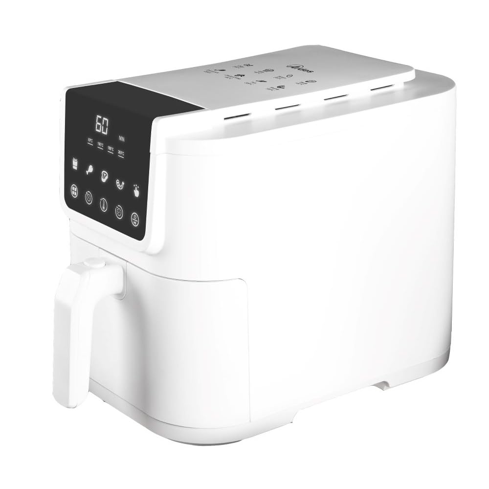 Ardes ARFRYA10LW Friggitrice Ad Aria FRIGGISANA INFINITY 5L, Friggitrice Ad Aria Slim Cavità XL Capacità 5 Litri Super Profonda, AirFryer con Display Digitale Touch e Timer 60'