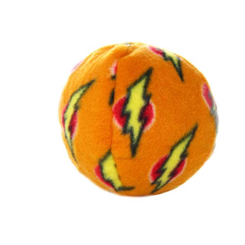 MIGHTY- NO Stuff Ball – Squeaky Plastic Core. 2-in-1 Toy. Made Durable, Strong & Tough. Interactive Play (Tug, Toss & Fetch) & Floats. (Medium, Orange)