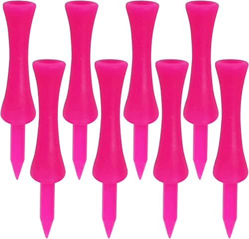 LOVMEAD Golf Tees Kunststoff Driver 32 39 45 51 58 70 mm Set Wert 50 Stück, Golftee Lang Plastik Rot Blau Gelb Weiß Bunt, Premium Langlebig Abstufung Castle Tee 1-1/2" 1-3/4" 2" 2-