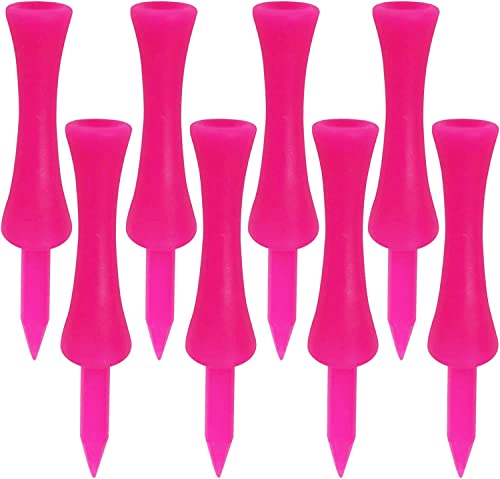 LOVMEAD Golf Tees Kunststoff Driver 32 39 45 51 58 70 mm Set Wert 50 Stück, Golftee Lang Plastik Rot Blau Gelb Weiß Rosa Orange Bunt Langlebig Castle Tee 1-1/2" 1-3/4" 2" 2-1/4" 2-3/4"(Rosa) Cover