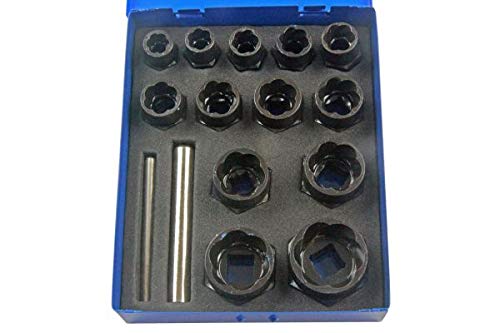 US PRO 2606 - Juego de 15 tuercas de tuercas para rueda de 3/8 pulgadas y 1/2 pulgadas