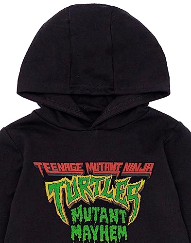 Teenage Mutant Ninja Turtles Boys Hoodie | Kids & Teens Mutant Mayhem Black Hooded Sweatshirt | TMNT Cartoon Apparel Hoody2