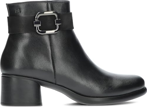 Bottines en cuir Fluchos D9369 Macy taille 36, l'excellence du chaussant noir sugar