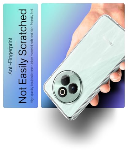 Image of WOW IMAGINE Transparent Back Cover Case for Realme P3 Pro 5G | Raised Bumps for Full Device & Camera Protection Shockproof TPU Silicone Back Case Mobile Cover - Transparent