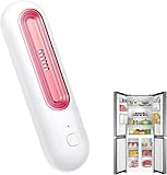 Ozoori Kühlschrank Deodorierer, 2 Modi wiederaufladbarer Geruchsneutralisierer Ozongenerator, Kühlschrank Geruchskiller, Mini Kühlschrank-Lufterfrischer(Rosa)