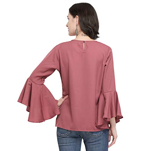 Image of SEREIN Women's Top (Black & White Printed Crepe top with Full Sleeves)
