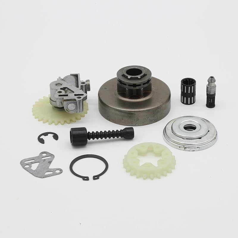 Piezas de jardín Kit de reparación de arandela de línea de filtro de bomba de aceite de rueda dentada de tambor de embrague de 3/8 "para piezas de motosierra Stihl MS380 MS381 MS 038 381 380 Piezas de