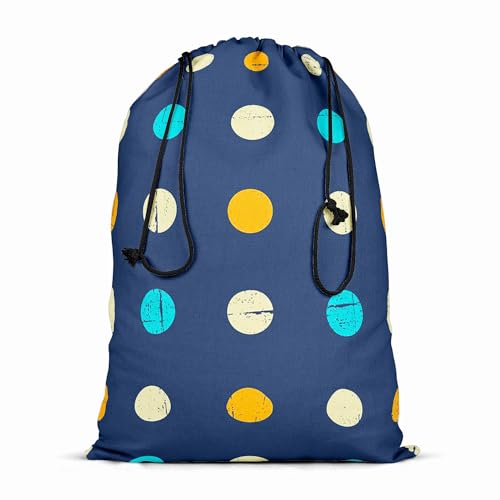 Image of ArtzFolio Polka Pattern | Reusable Sack Bag | Bag for Gym, Storage, Vegetable & Travel