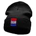 Rodeo Barrel Symbol Embroidered 12 inch Acrylic Cuffed Long Beanie - Black OSFM