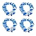 BF Souvenirs 4 Stück Hawaiikette Blütenkette Weiß-Blau mit 30 großen Blüten - Beach Party Karneval Fasching Motto Party Sommerfest Hochzeit Geburtstag Gartenparty (4 Stück) 30 Geburtstag günstig Kaufen-BF Souvenirs 4 Stück Hawaiikette Blütenkette Weiß-Blau mit 30 großen Blüten - Beach Party Karneval Fasching Motto Party Sommerfest Hochzeit Geburtstag Gartenparty (4 Stück)
