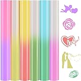 Color Changing Adhesive Vinyl by Sun Light 6 Sheets 12'x10' Heat Transfer Vinyl Iron-on Transfer...