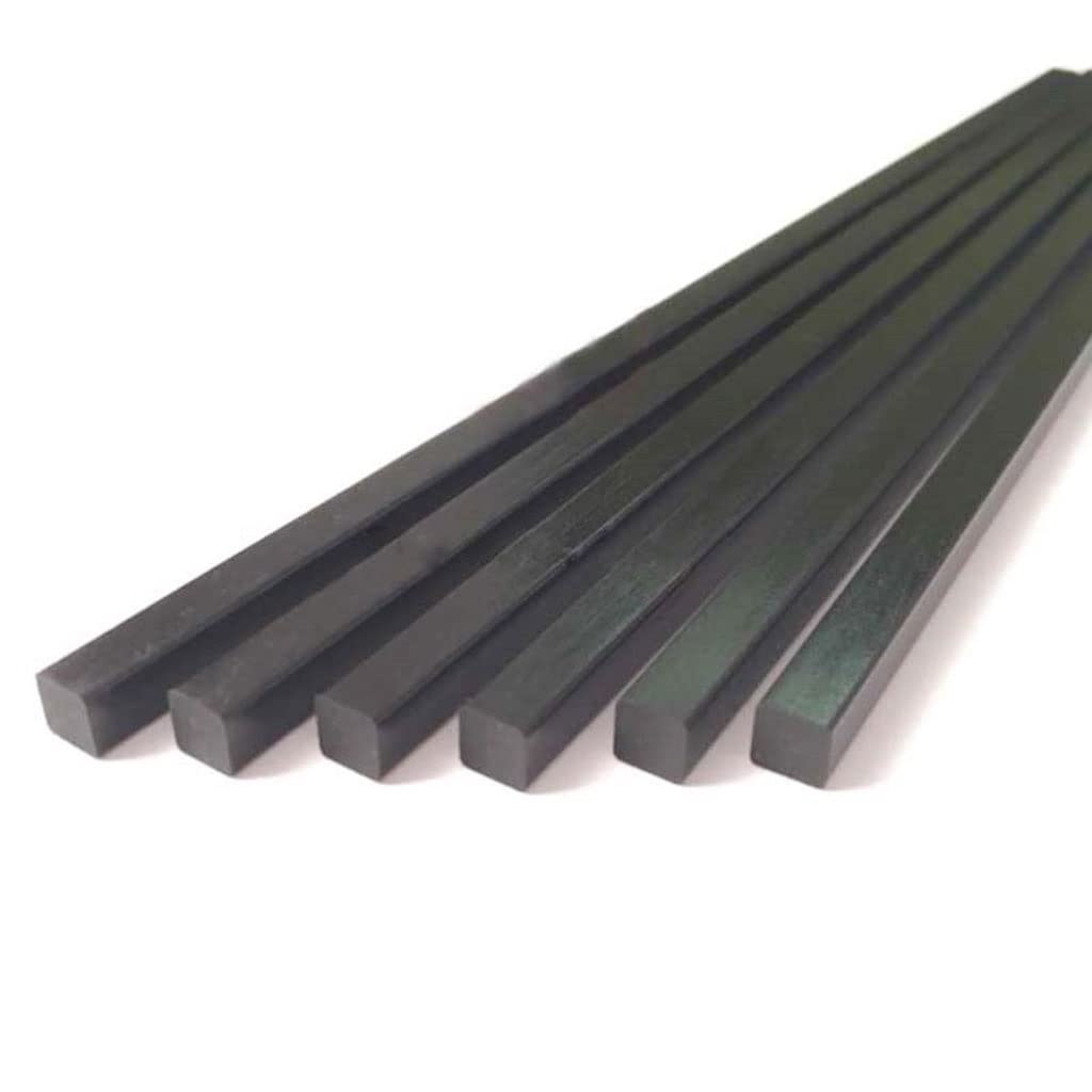 Pręty kwadratowe z włókna węglowego 500 mm, średnica 2-10 mm Pultrudowane pręty CFRP do majsterkowania, latawców, RC(5pcsx6mm)