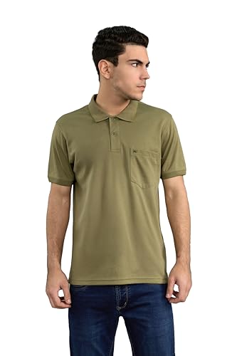 Image of Monte Carlo Mens Regular Fit Half Sleeve Solid Polo Neck T-Shirt (Pack of 1)